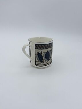 Vtg. Mikasa Arabella CAV01/MK22 Stoneware 8oz Coffee Mug/Cup Cobalt Blue Rustic